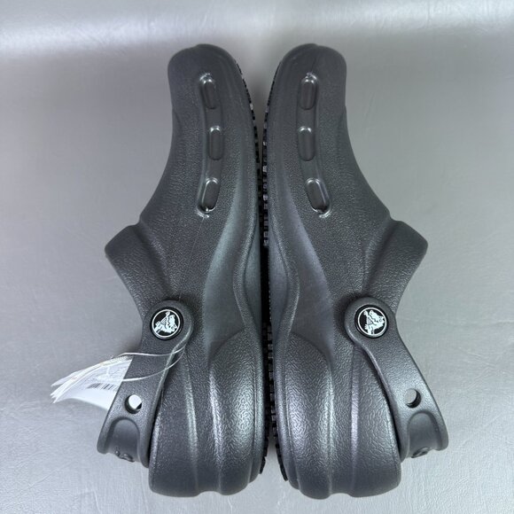 Crocs Bistro Clogs Shoes Unisex Womens 7 Mens 5 Black Slip Resistant Closed Toe - Picture 7 of 12